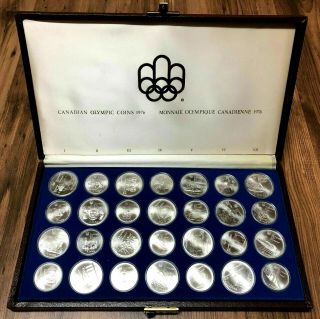 1976 Montreal Olympic Games Sterling Silver Coin Set Bu Box & Key