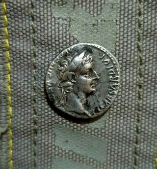 Rome Ancient Silver Ar Denarius Tiberius.  14 - 37 Ad