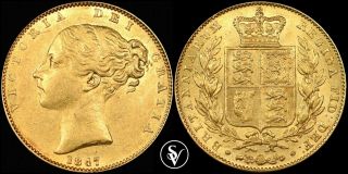 1847 Victoria Gold Sovereign Rare