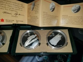 FOUR (4) 1988 CANADIAN CALGARY OLYMPIC SILVER COIN $20 WINTER GAMES 5