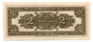 China Chinese Beijing Peking Paper Currency 20 Twenty Cents Money Dragon 1930s