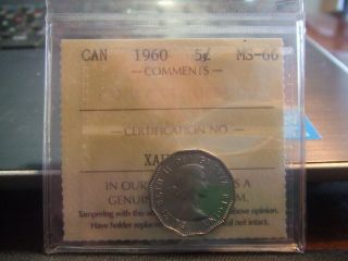 Canada Five Cents 1960 Iccs Ms - 66
