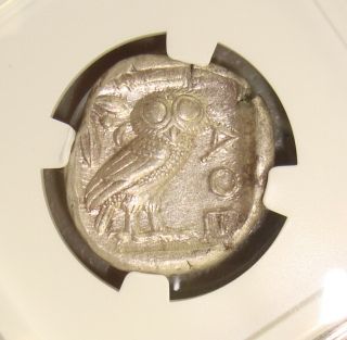 440 - 404 BC Attica,  Athens Ancient Greek Silver Tetradrachm NGC Ch XF 4/5 4/5 2