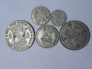 Complete Set Of 5 British 50 Silver Coins