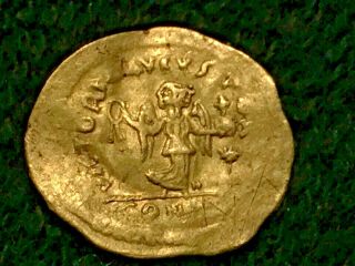 Byzantine Gold Coin Tremissis Justinian I Victory 527 - 565 Ad - 1.  4 Grams