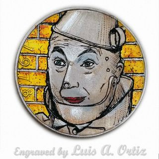 1 Hobo Coin Art Engraved & Colored Commission On A Ike By Luis A Ortiz