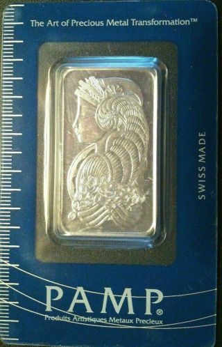 One Ounce Pamp Suisse Palladium Bar.  Fortuna 999.  5 Fine In Assay.  1 Oz.  Us