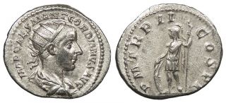 Roman Imperial Gordian Iii Ar Antoninianus 238 - 244 A.  D.  Ef P M Tr P Ii Cos P P