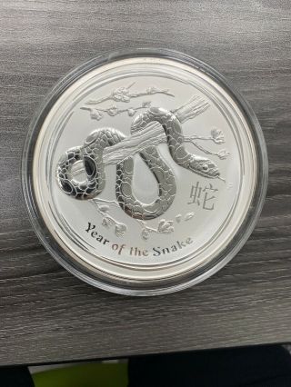 Perth Australia $30 Lunar Snake 2013 1 Kg Kilo.  999 Silver Coin