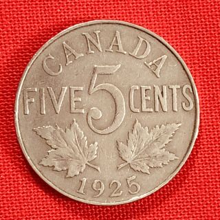 Canada 1925 5 Cents (nickel) Coin