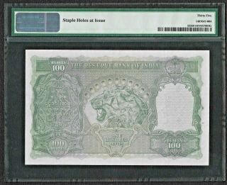British India BURMA 1947 100 Rupees PMG Ch.  Very Fine 35 Deshmukh Pick 33 Note 2