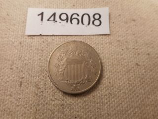 1868 No Rays Shield Nickel Higher Grade Raw Collector Coin - 149608