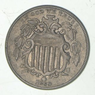 First Us Nickel - 1869 - Shield Nickel - Us Type Coin - Over 100 Years Old 997