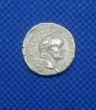Ancient Roman Silver Coin Vespasian Ar Denarius 2.  64 Grams