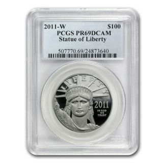 2011 - W 1 Oz Proof Platinum American Eagle Pr - 69 Pcgs - Sku 67629