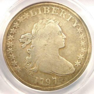 1797 Draped Bust Small Eagle Silver Dollar $1 - Anacs Vg8 Details - Rare Coin