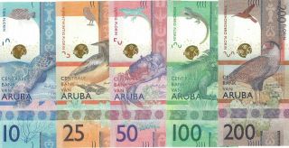 Aruba Release 2019 10 - 200 Florin 5 Piece Uncirculated Set Designs