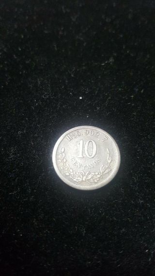 1892 Ho G Mexico Silver 10 Centavos / Combine No Limit