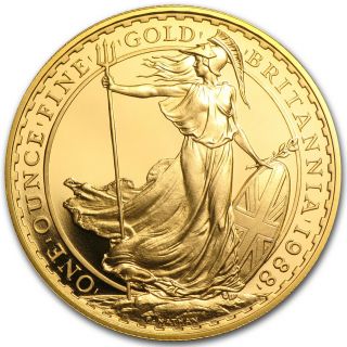 Great Britain 1 Oz Gold Britannia Bu/proof (random Year) - Sku 28121
