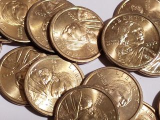 20 Coins All Good Circulated 2000 - P Sacagawea Native American $1 Dollar Coins