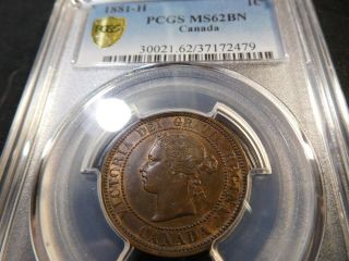 Q31 Canada 1881 - H Large Cent Pcgs Ms - 62 Brown