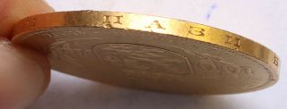 BULGARIA Ferdinand I GOLD 100 LEVA 1912 mintage 5000 MOUNTMARK on edge 4