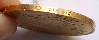 BULGARIA Ferdinand I GOLD 100 LEVA 1894 KB mintage 2500 MOUNTMARK on edge R 4