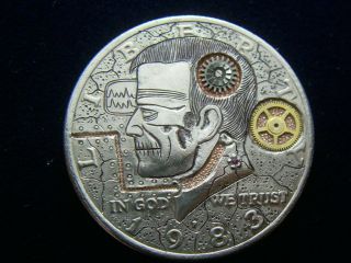 1873 - P Jfk Half Dollar Hobo Nickel - Frankenstein