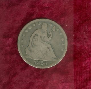 1856 - O Seated Liberty Half Dollar In Good