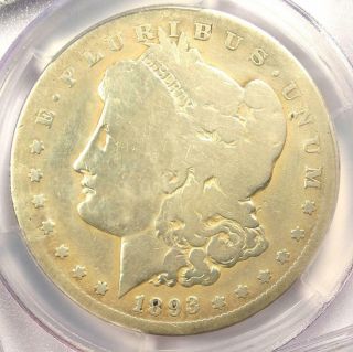 1893 - S Morgan Silver Dollar $1 - Pcgs Ag Details - Rare Key Date Certified Coin