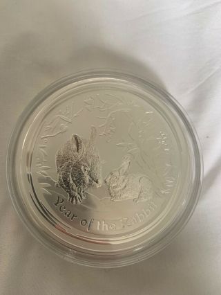 2011 Year Of The Rabbit 1 Kg Australian Silver Coin
