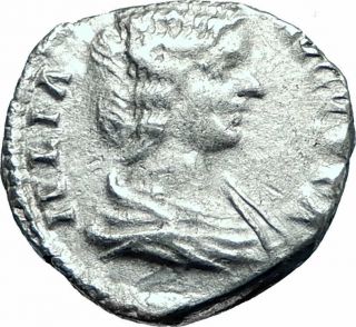 Julia Domna 196ad Authentic Silver Ancient Roman Coin Venus Fertility I77960