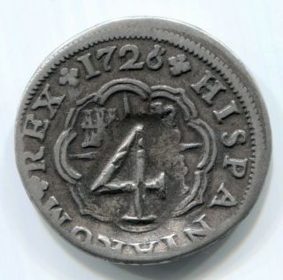 West Indies - 1726 Seville Real Counter Stamped " 4 " Pridmore