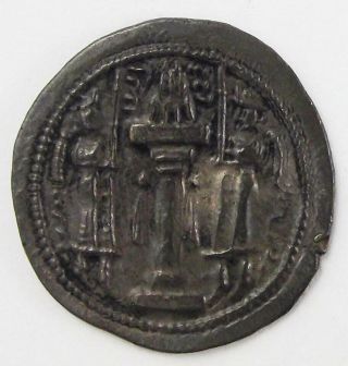 SASANIAN EMPIRE,  VARHRAN (Bahram) IV,  388 - 399 AD,  SILVER DRACHM 2