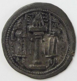 SASANIAN EMPIRE,  VARHRAN (Bahram) IV,  388 - 399 AD,  SILVER DRACHM 6