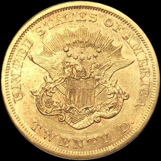 1863 Double Eagle Gold $20 BORDERS UNCIRCULATED MS BU Coronet Tough NR 4
