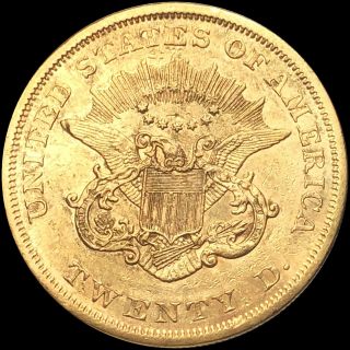 1863 Double Eagle Gold $20 BORDERS UNCIRCULATED MS BU Coronet Tough NR 5