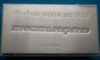 100 oz.  Silver Bar - Engelhard -.  999 Fine 1516 2