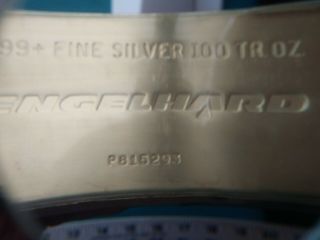 100 oz.  Silver Bar - Engelhard -.  999 Fine 1516 7