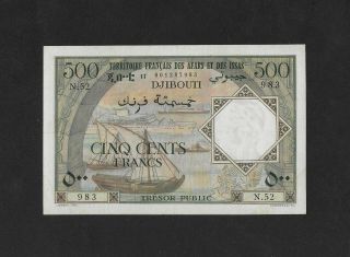 Ef,  / Aunc 500 Francs 1974 Djibouti French Afars & Issas