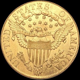 1801 Draped Bust Gold Eagle $10 BORDERS UNCIRCULATED Rich Early Date au bu NR 3