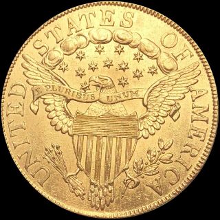 1801 Draped Bust Gold Eagle $10 BORDERS UNCIRCULATED Rich Early Date au bu NR 4