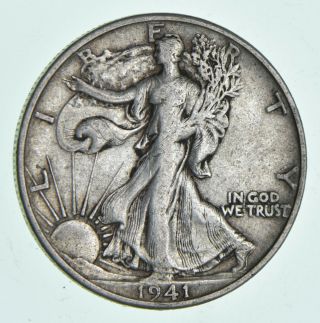 Xf,  1941 - S Walking Liberty 90 Silver Us Half Dollar - Coin 758