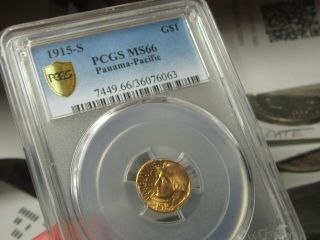 Tough To Find Early Gold Commem 1915 - S Pcgs Ms - 66 A Pan - Pac - Pq