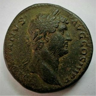 Hadrian,  Ad 117 - 138.  Ae Sestertius.  Felicitas