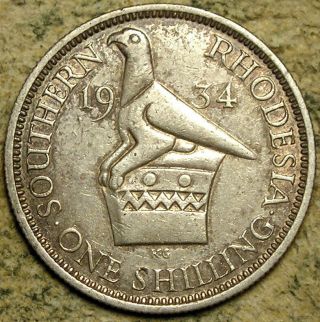 Southern Rhodesia: 1934 King George V Silver 1 Shilling