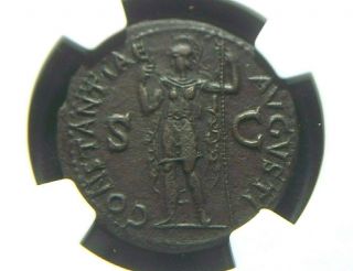 Ae As Of Roman Emperor Claudius,  41 - 54 Ad Constantia Reverse Ngc Xf 8001