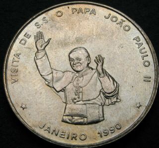 Cape Verde 100 Escudos 1990 - Papal Visit - Aunc - 577 ¤
