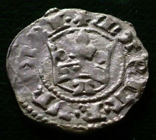 Rare Grade Medieval Kingdom Of Hungary Queen Mary Denar Silver Coin