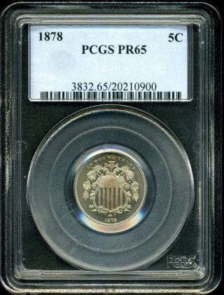 1878 5c Shield Nickel Pr65 Pcgs 20210900